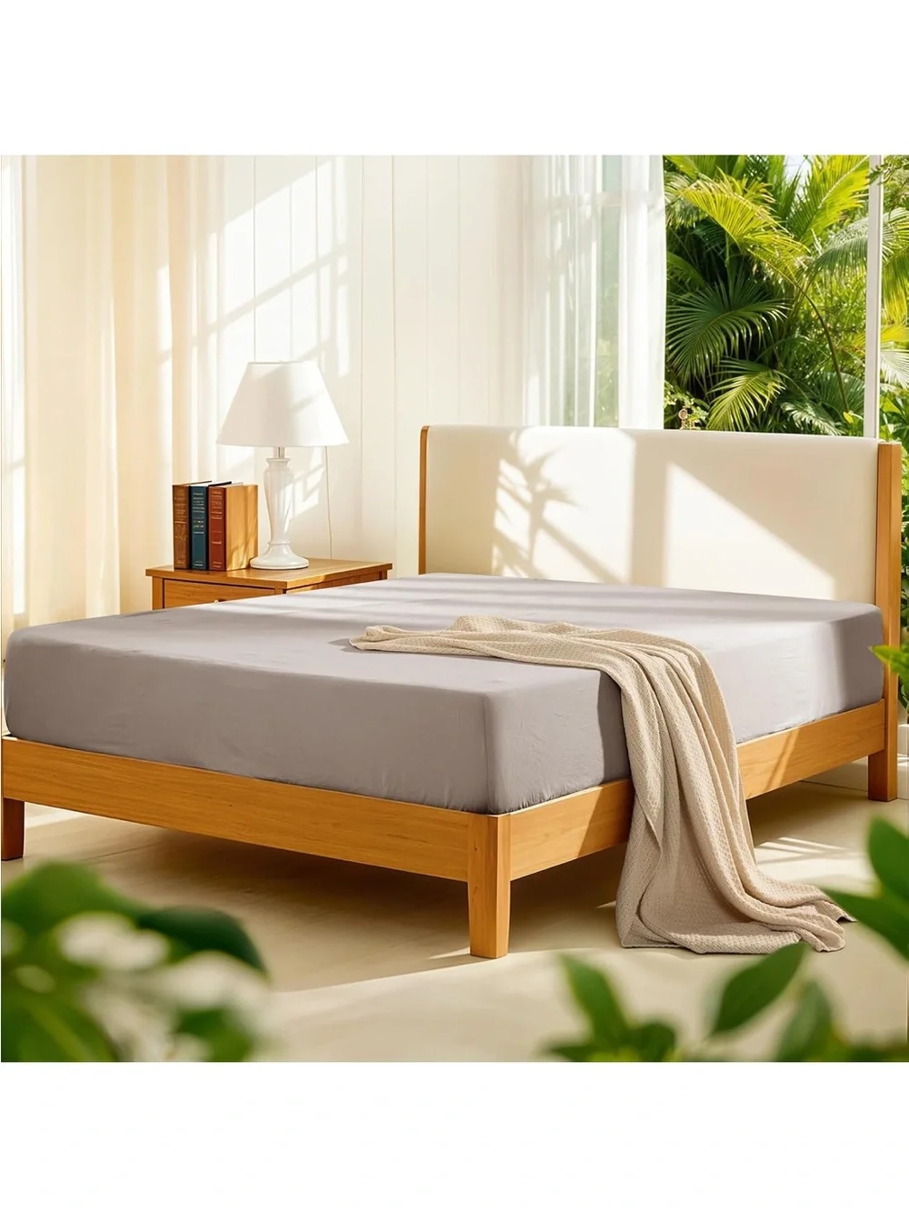 NEW 100% French Linen King Fitted (Bottom) Sheet. 16” Deep Premium Flax Linen